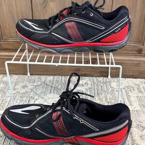 Brooks Black and Red Athletic Shoes
